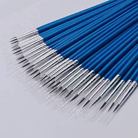 Paquete de 60 brochas redondas puntiagudas, cepillo de dibujo de rosca, pincel de dibujo hecho a mano, pincel de pintura de detalles para acrílico, aceite y acuarela (S(# 0)) - Arteztik

