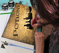 Daveliou - Juego de bolígrafos de caligrafía, 17 piezas, cristal azul y bolígrafos de madera, 10 plumas y 4 tintas, control superior - Arteztik
