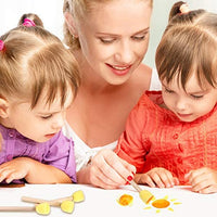 Juego de 40 esponjas redondas de espuma, pincel de pintura, mango de madera, cepillo de espuma, herramienta de pintura para niños (0.5 in) - Arteztik
