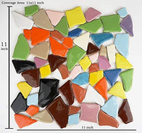 Lanyani Roto China Mosaico Azulejos, Azulejo de cerámica de porcelana azul y blanca esmaltado irregular para manualidades - Arteztik
