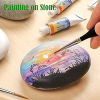 Juego de pinceles de pintura en miniatura para acuarela, acrílico, aceite, pestañas, copos de nieve y plumas finas, uñas, modelos de pintura (negro) - Arteztik
