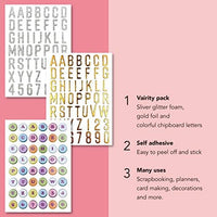 Besecraft - Pegatinas para cartas, gruesas, letras de papel de aluminio, pegatinas de letras de espuma, para álbumes de recortes, letras más gruesas, pegatinas de cartulina, 3 paquetes surtidos de 3 dimensiones - Arteztik
