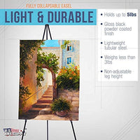 US Art Supply - Caballete de acero negro 63", de plegado fácil. - Arteztik
