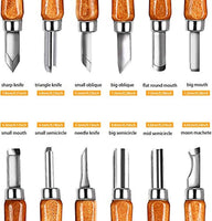 Juego de 20 cuchillos de talla de madera para tallar a mano y para principiantes - Arteztik
