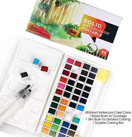 Set de pintura de acuarela para niños, suministros de arte, regalos de pintura para artistas, adultos, adolescentes, juego de 24 colores vibrantes surtidos con pinceles de acuarela, paleta y estuche de almacenamiento duradero - Arteztik
