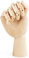 Modelo maniquí de madera seccionada de mano izquierda/derecha Fashionclubs, de 7", articulada, para dibujar, bosquejar, pintar - Arteztik
