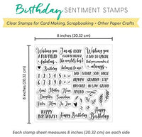 Sellos de sentimiento para hacer tarjetas, sellos de 3.9 x 7.9 in, sellos acrílicos para hacer tarjetas, sellos para manualidades, sellos transparentes para hacer tarjetas, sello para tarjetas - Arteztik
