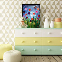 Kit de pintura de diamante 5D para adultos y niños, broca completa, redonda, con diamantes de imitación, arte abstracto, pintura al óleo, perfecto para decoración de la pared del hogar, regalo (12 x 16 pulgadas) - Arteztik
