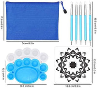 35Pcs Mandala Dotting Tools Set for Art Rock Painting, Stencil Painting Tools Stylus Paint Tray for Canvas Rocks Crafting Drafting Art Supplies - Arteztik
