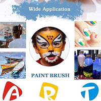 Juego de pinceles de pintura, juego de pinceles para abanico de artistas, brochas de madera largas para pintura, juego de pinceles para pintura al óleo, pintura acrílica, 3 piezas - Arteztik
