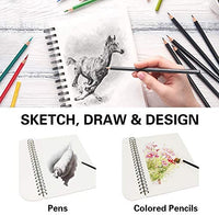 CONDA - Cuaderno de bocetos de 8.1 x 11.4 in, 100 hojas (3.53 oz/m²), encuadernado en espiral, papel de dibujo duradero sin ácido para dibujar pintura - Arteztik
