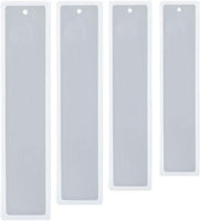 4 moldes rectangulares de gel de sílice translúcido para marcapáginas DIY para hacer joyas de resina epoxi DIY molde de proceso de 5.5 pulgadas - Arteztik
