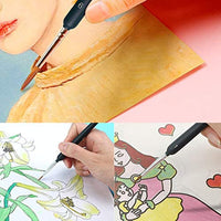 Juego de 11 pinceles de pintura en miniatura con mango ergonómico, apto para pintura acrílica, pintura de adultos por números, aceite, acuarela (negro) - Arteztik
