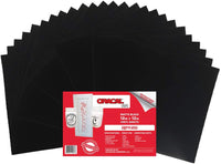 Oracal 651 - 25 hojas de vinilo adhesivo negro mate para manualidades, 12.0 x 12.0 in, para crickut, silueta, camuflaje, cortadores de manualidades, impresoras y calcomanías, acabado mate y permanente para exteriores - Arteztik
