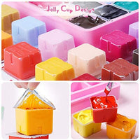 HIMI Jelly Gouache Juego de pintura, 24 colores x 1.0 fl oz/1 oz Jelly Cup diseño con 3 pinceles de pintura y paleta en un estuche de transporte para artistas, estudiantes, principiantes, pintura de acuarela opaca (rosa) - Arteztik

