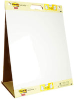 Post-it - Caballete de mesa portátil súper pegajoso con panel de borrado en seco, ideal para profesores y estudiantes virtuales, 20 x 23 pulgadas, 20 hojas/almohadilla, 2 almohadillas, soporte integrado (563DE VAD 2 unidades) - Arteztik
