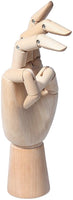 Maniquí de madera de mano para dibujo y exhibición de joyería (7 pulgadas) - Arteztik
