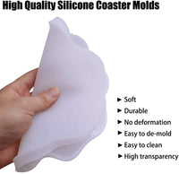 Moldes de silicona para posavasos de bricolaje, juego de 3 moldes flexibles irregulares de resina epoxi para hacer copas, bolígrafos, jabones, velas, resina, manualidades, rodajas de ágata sintética, posavasos, decoración del hogar - Arteztik
