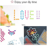 UnityStar - Juego de 900 pegatinas autoadhesivas con diamantes de imitación, para Halloween, Navidad, manualidades, maquillaje, festivales, carnaval, 3, 4 o 0.197 in, con 15 colores - Arteztik
