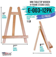 U.S. Art Supply - Caballete de mesa pequeño de 10.5 in, trípode de madera de haya, para niños, estudiantes, escuelas, pinturas, fiestas, mesas, caballetes de escritorio, portafotos de lona - Arteztik
