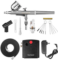 Gocheer Mini Kit de aerógrafo, cepillo de aire de doble acción pluma de alimentación por gravedad aerógrafo para maquillaje arte uñas decoración de tartas modelado herramienta con aerógrafo juego de limpieza - Arteztik
