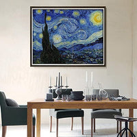 Ukerdo Kit de pintura de diamante para manualidades, taladro completo, Van Gogh, imágenes de noche estrelladas para decoración de pared - Arteztik
