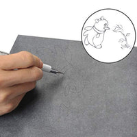 YOTINO - 100 hojas de papel de calzado, color negro de transferencia de carbono A4 con lápiz capacitivo para madera, papel, lienzo y otras superficies artísticas (8,7 x 11.8 in) - Arteztik
