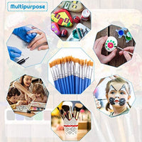 Anezus Juego de pinceles de pintura acrílica, 100 unidades, pinceles de acuarela pequeños, pinceles de nailon, pinceles para artistas de cabello para acuarela de aceite acrílico, pintura de uñas, arte de uñas, detalles en miniatura - Arteztik

