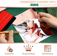 Rollo de vinilo adhesivo cromado brillante adhesivo permanente compatible con Cricut, Silhouette, Cameo y otros cortadores, 100.1 x 4.9 ft (oro rosa) - Arteztik
