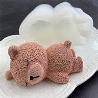 Molde de jabón de silicona para arte de oso durmiente, moldes de jabón hechos a mano DIY - Arteztik
