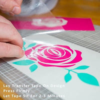 Frisco Craft - Cinta de papel de transferencia transparente para vinilo de plantilla, vinilo adhesivo para calcomanías, letreros, ventanas, pegatinas - Arteztik
