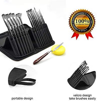 Loteaf - Juego de 17 pinceles de pintura con cuchillo de paleta y esponja para acuarela, acrílico, aceite, bolsa de transporte emergente incluida para artistas, adultos y niños - Arteztik
