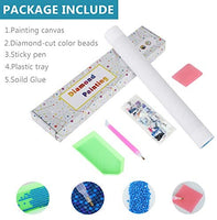 Kit de pintura de diamante 5D para adultos y niños, para principiantes, pintura de bordado con diamantes de imitación de cristal con perforación completa, para decoración de pared de interior del hogar (adorable gato-11.8 x 15.7) - Arteztik
