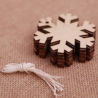 60 piezas de adornos de Navidad de madera sin terminar rebanadas con agujeros para niños, manualidades, centros de mesa de fiesta para colgar decoraciones (60 unidades) - Arteztik
