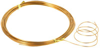 Uxcell Alambre de aluminio de 32.5 pies de diámetro de 0.039 in de alambre de metal flexible tono dorado para manualidades - Arteztik
