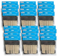US Art Supply - Juego de pinceles de esponja de espuma para mango de madera, 25 unidades, ligero, duradero e ideal para acrílicos, manchas, barnices, manualidades, arte - Arteztik

