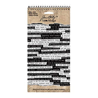 Tim Holtz Idea-ology TH93193 - Pegatinas de charla pequeña (8,25 x 4,25 pulgadas, 296 pegatinas), color blanco y negro - Arteztik
