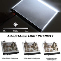 B4 Kit de almohadilla de luz LED de pintura de diamante, mesa de luz LED de rastreo de Artcraft, tablero de brillo de luz regulable de bricolaje, almohadillas de pintura B4 reutilizables ideales para taladro completo y taladro parcial pintura de diamante - Arteztik
