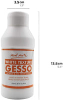 Mont Marte Premium Gesso textura blanca 8.45 oz (8.5 fl oz), adecuado para pintura acrílica, pintura al óleo, lápices de colores, pasteles, grafito y carbón - Arteztik
