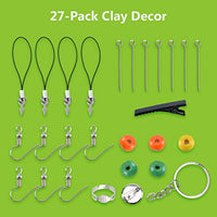 [caja de almacenamiento] Set de 32 bloques de arcilla de polímero, colorido DIY suave Craft horno Bake modelado de arcilla Kit, W/herramientas y accesorios - Arteztik
