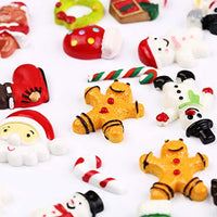 100 piezas de Navidad rebanadas de resina Slime Charms Surtido Botón Santa muñeco de nieve árbol Bell ciervos para hacer manualidades, adorno Scrapbooking DIY manualidades - Arteztik

