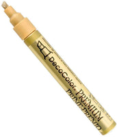 Uchida of America 350-CGLD DecoColor Premium - Bolígrafo de punta biselada (3 unidades), color dorado - Arteztik
