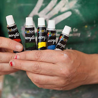 Juego de pintura acrílica de Colore – perfecto para pintar lienzos, arcilla, tela, arte de uñas y cerámica – ricos pigmentos con calidad duradera – ideal para principiantes, estudiantes y artistas profesionales – 24 colores - Arteztik
