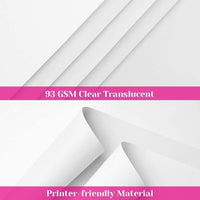 Papel de vitela Cridoz, 50 hojas de papel transparente de 8.3 in x 11.0 in, transparente translúcido para imprimir bocetos trazado dibujo animación - Arteztik

