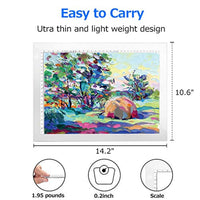 A4 Brillo regulable LED Artcraft caja de luz Tracer Slim Light Pad Tableta portátil, ME456 Cable de alimentación USB Copia Tablero de dibujo Tabla de rastreo para artistas Diseño, Animación, Boceto (Blanco) - Arteztik
