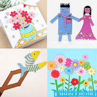500 sujetadores redondos de metal para álbumes de recortes, sujetadores de papel, remaches, adornos para álbumes de recortes, 0.354 x 0.197 in - Arteztik
