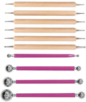 ABenkle 10 herramientas de punteo para pintura de roca, arcilla para modelar arte en relieve (verde) - Arteztik

