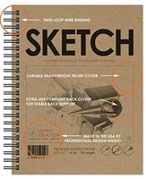 Cuaderno de bocetos de Ideación de diseño: libro de bocetos de papel premium para lápiz, tinta, rotulador, carbón vegetal y acuarela, ideal para arte, diseño y educación. - Arteztik
