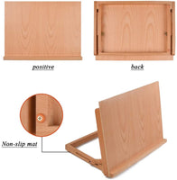 YOTINO 2 ángulos (30 ° y 60 °) mesa de escritorio de madera ajustable para dibujo, tablero de bosquejo de madera tamaño 16.5 "x12.6" x 2.4", para dibujo, dibujo, pintura, caballete con fuerte apoyo - Arteztik
