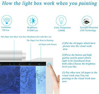 Caja de luz LED inalámbrica portátil A4 para rastrear, batería o puerto USB con bolsa de fieltro, mesa de luz LED de 5600 lux, cajas de luz de trazado Gryiyi para pintura de diamante, vinilo de deshierba (caja de luz y bolsa de transporte) - Arteztik
